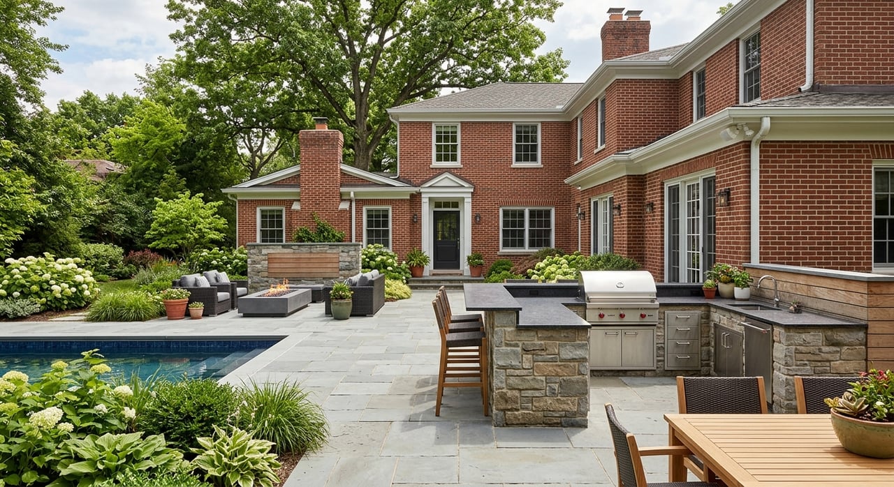 Designing Outdoor Living Spaces In Town And Country Homes cover