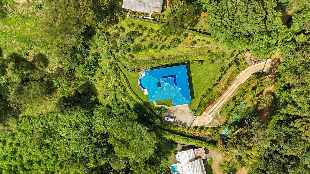 Private 2-Bed Hacienda with Ocean & Mountain Views, Pool & Development Potential in Ojochal