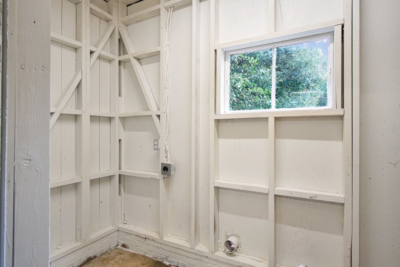 utility storage room for organized space and functionality.