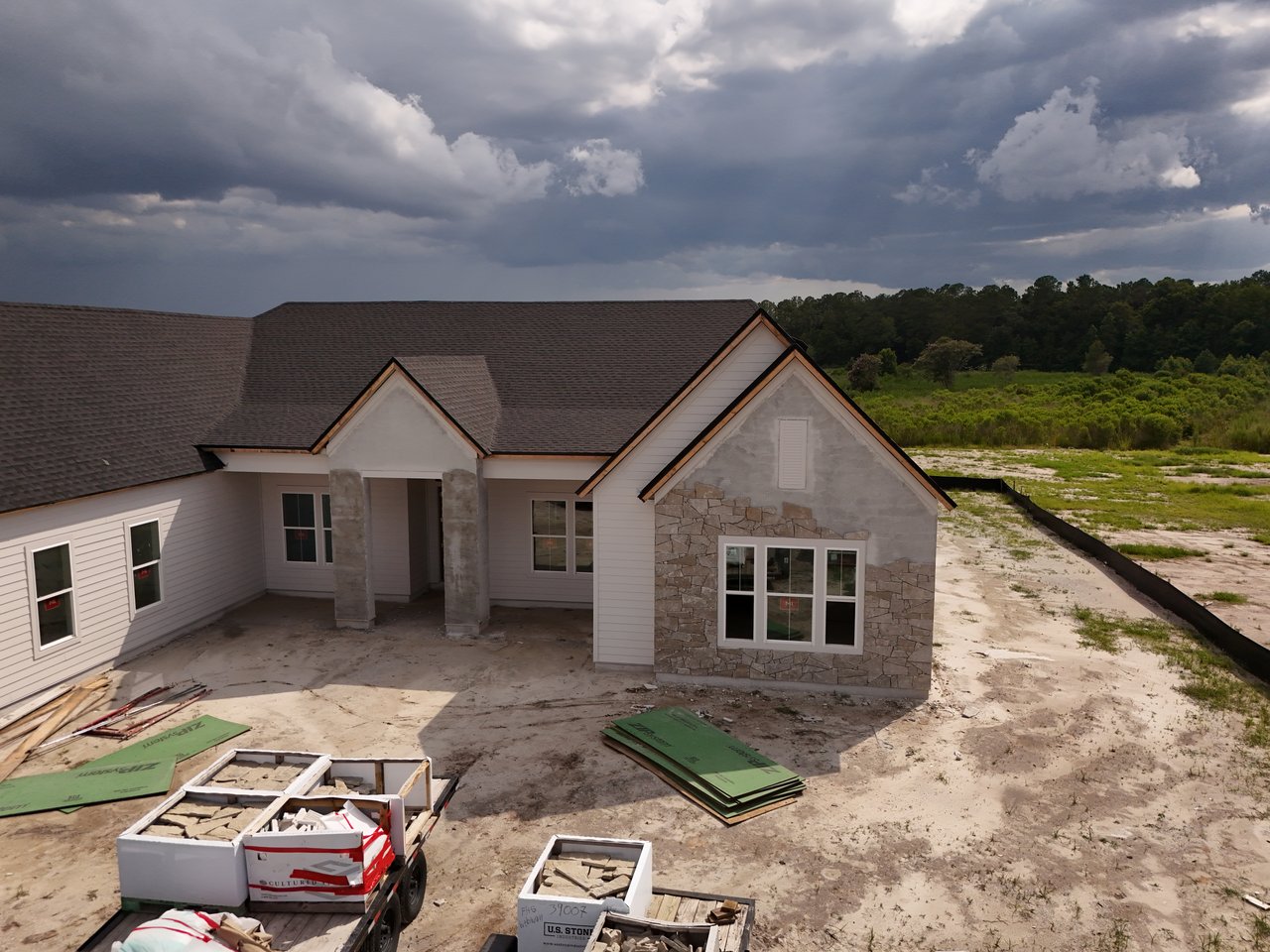 Iron Branch New Construction Home Exterior in Progress