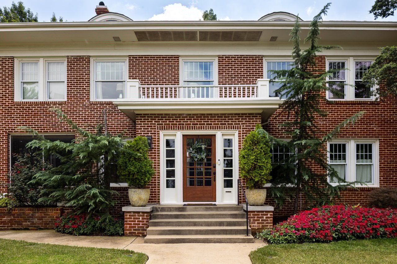 front door historic colonial revival in gatewood