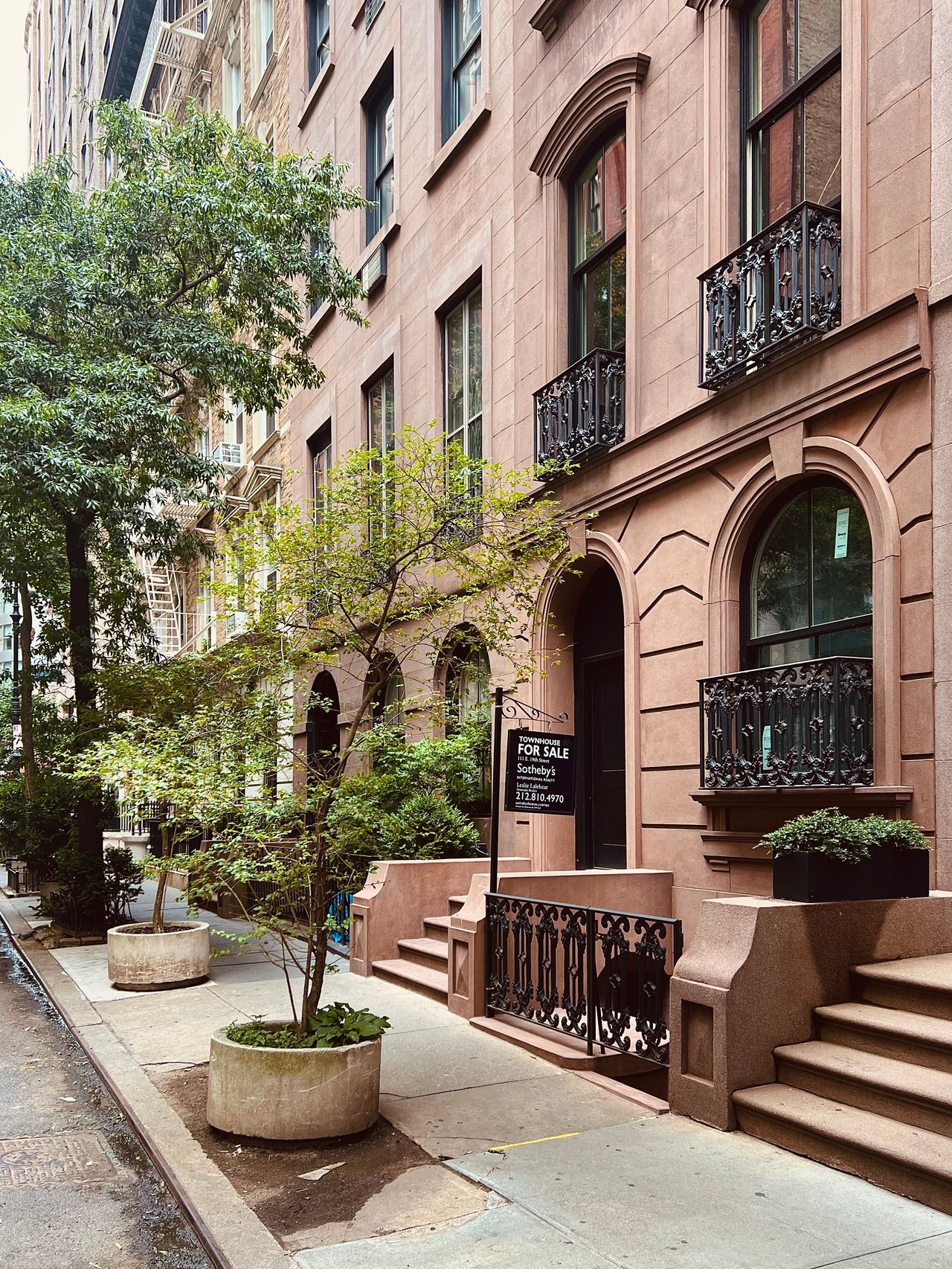 Brownstones, townhouses, and residential buildings along Classon Avenue in Clinton Hill, Brooklyn