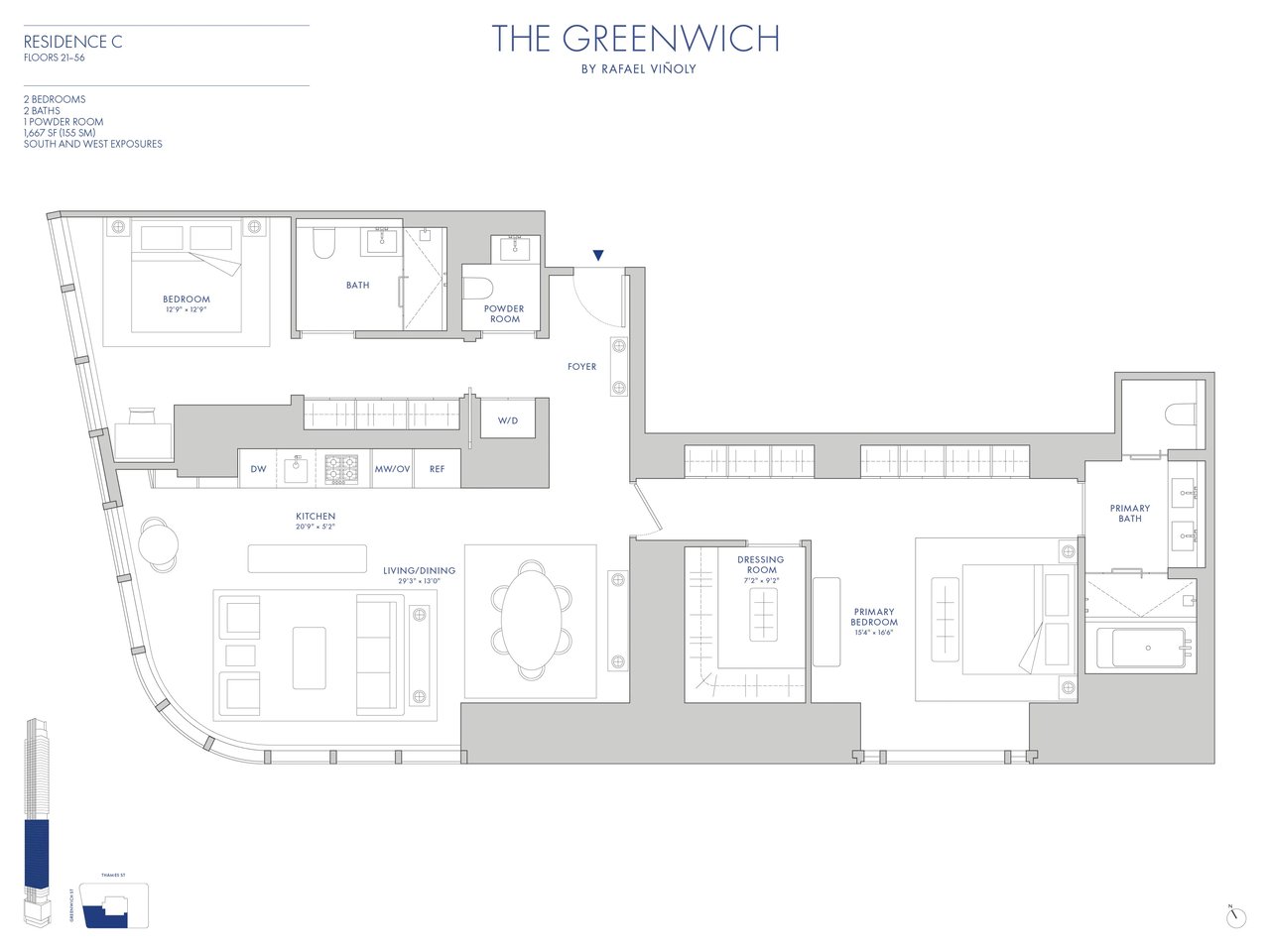 125 Greenwich Street Unit: 30C