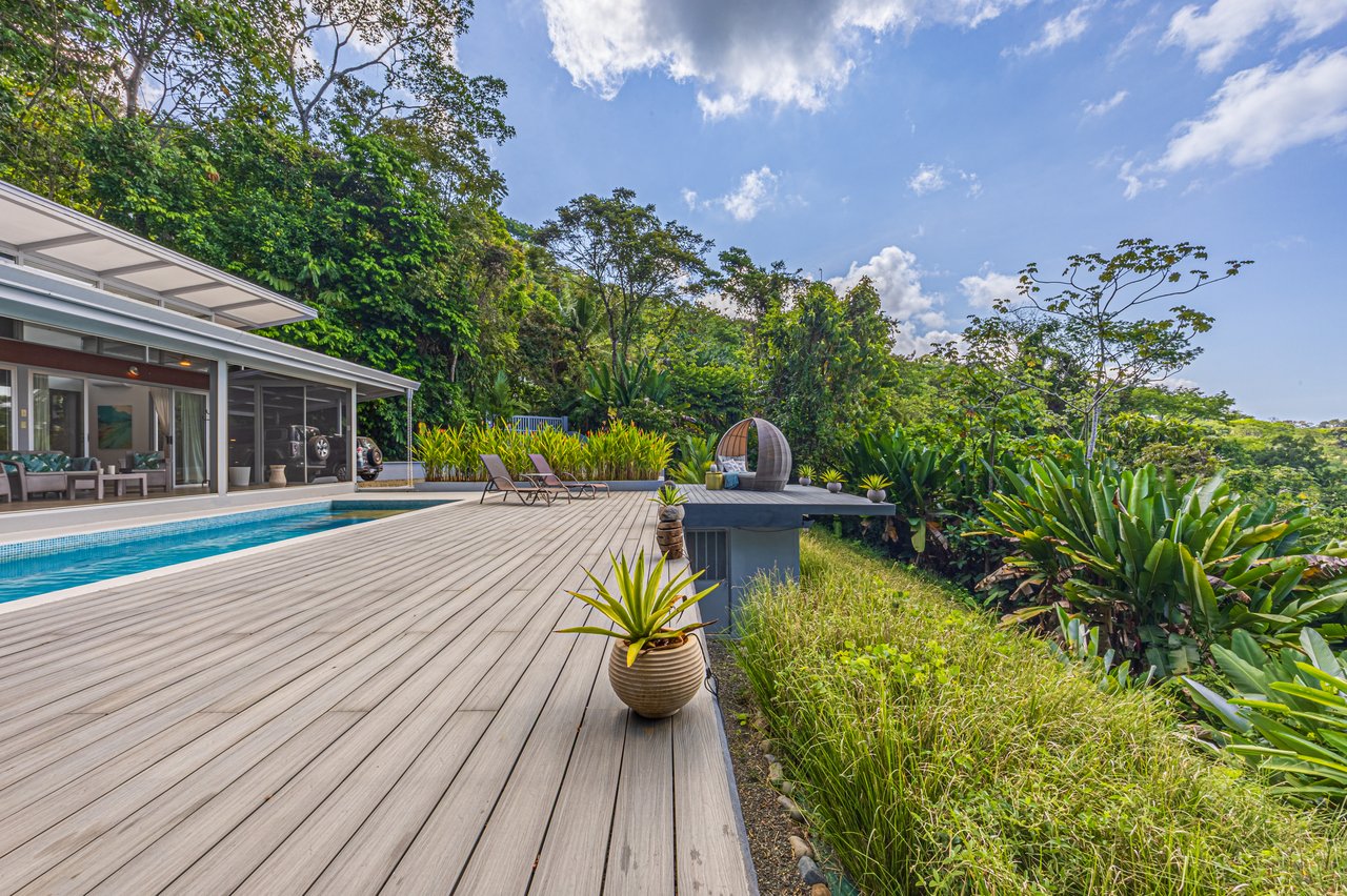 Uvita Ocean and Whale Tail View Modern Home on 3.64 Acres in Exclusive Enclave