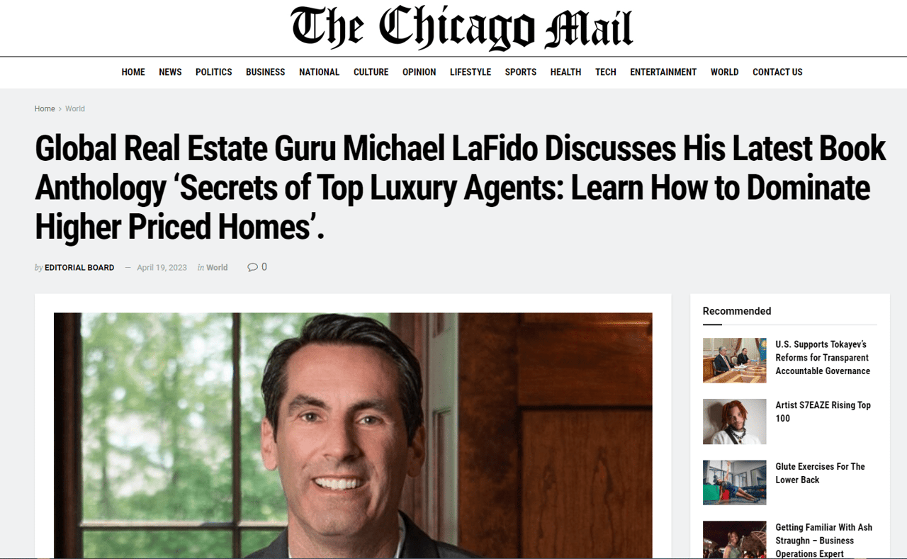 Global Real Estate Guru Michael LaFido Discusses His Latest Book Anthology ‘Secrets of Top Luxury Agents: Learn How to Dominate Higher Priced Homes’.