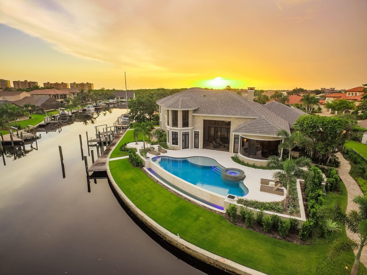 Luxury custom home on gulf access canal