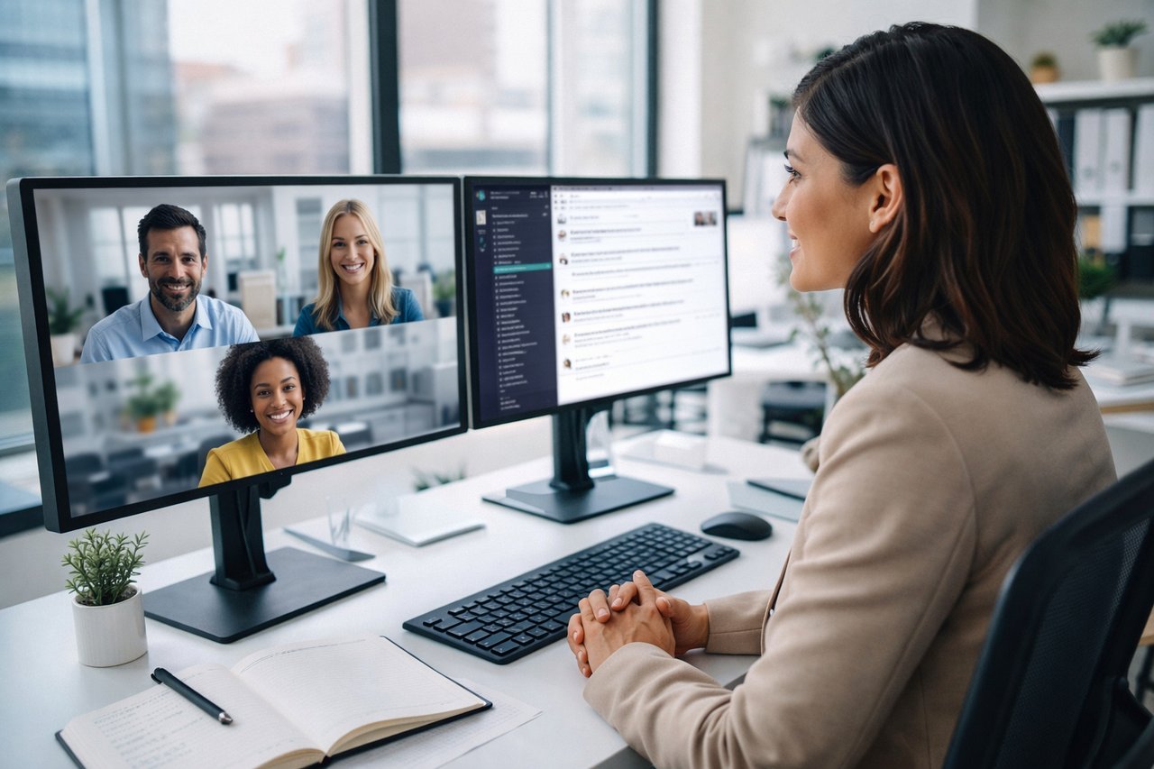 Realtor receiving virtual support from a cloud-based brokerage