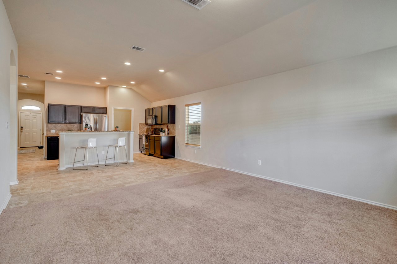 Rare Cul-de-Sac Gem in Manor – With No Neighbor on One Side and Access to HOA-owned Greenspace Right Outside Your Doorstep!