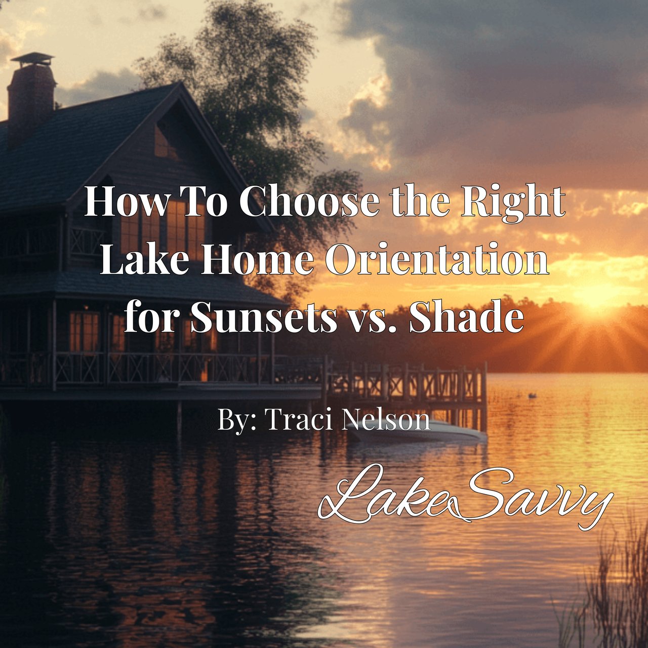 How To Choose the Right Lake Home Orientation for Sunsets vs. Shade