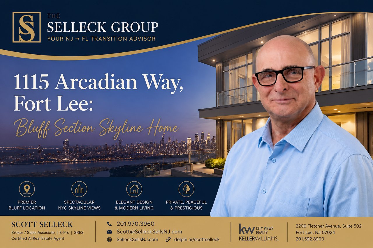 1115 Arcadian Way, Fort Lee: Bluff Section Skyline Home