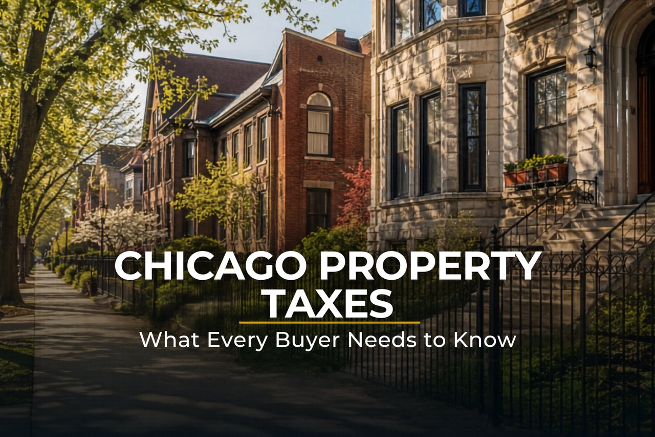Chicago North Side residential street with brick homes in spring