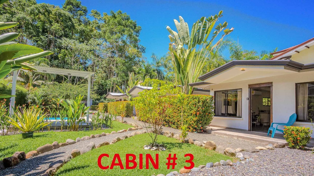 Tropical 3-Cabin Home with Pool and Gardens in the Heart of Uvita