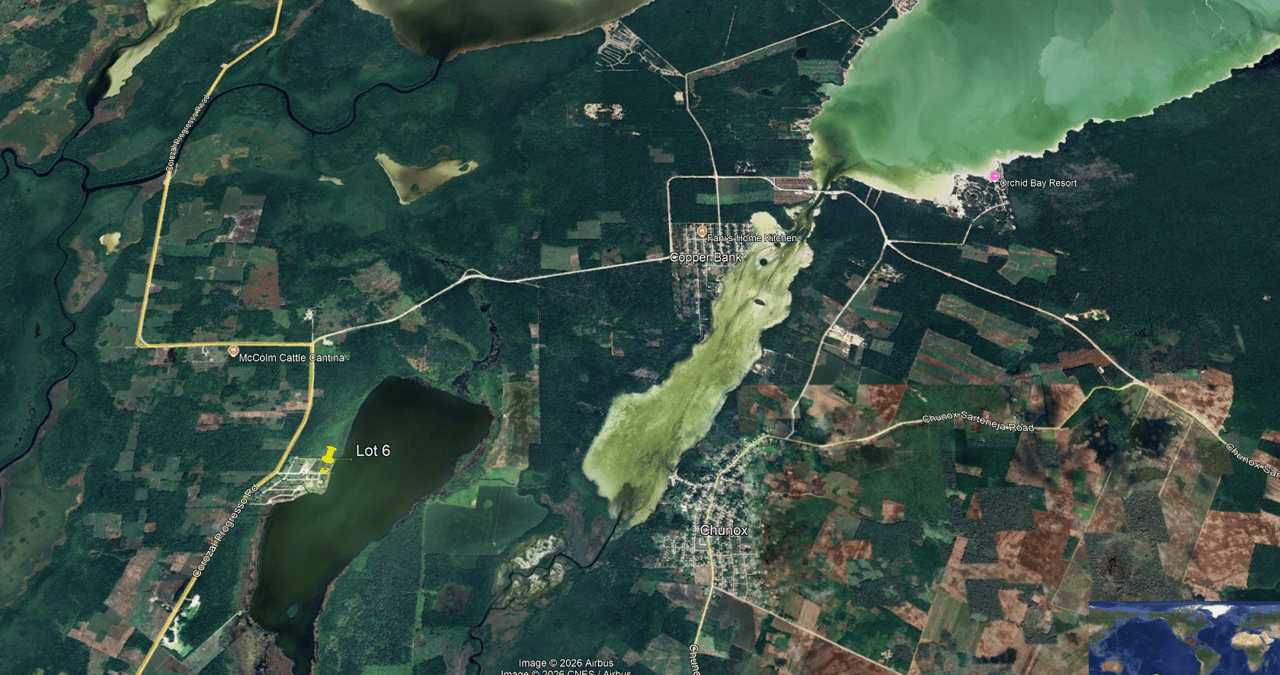 Vacant waterfront lot in a luxury master-planned gated residental community in northern Belize