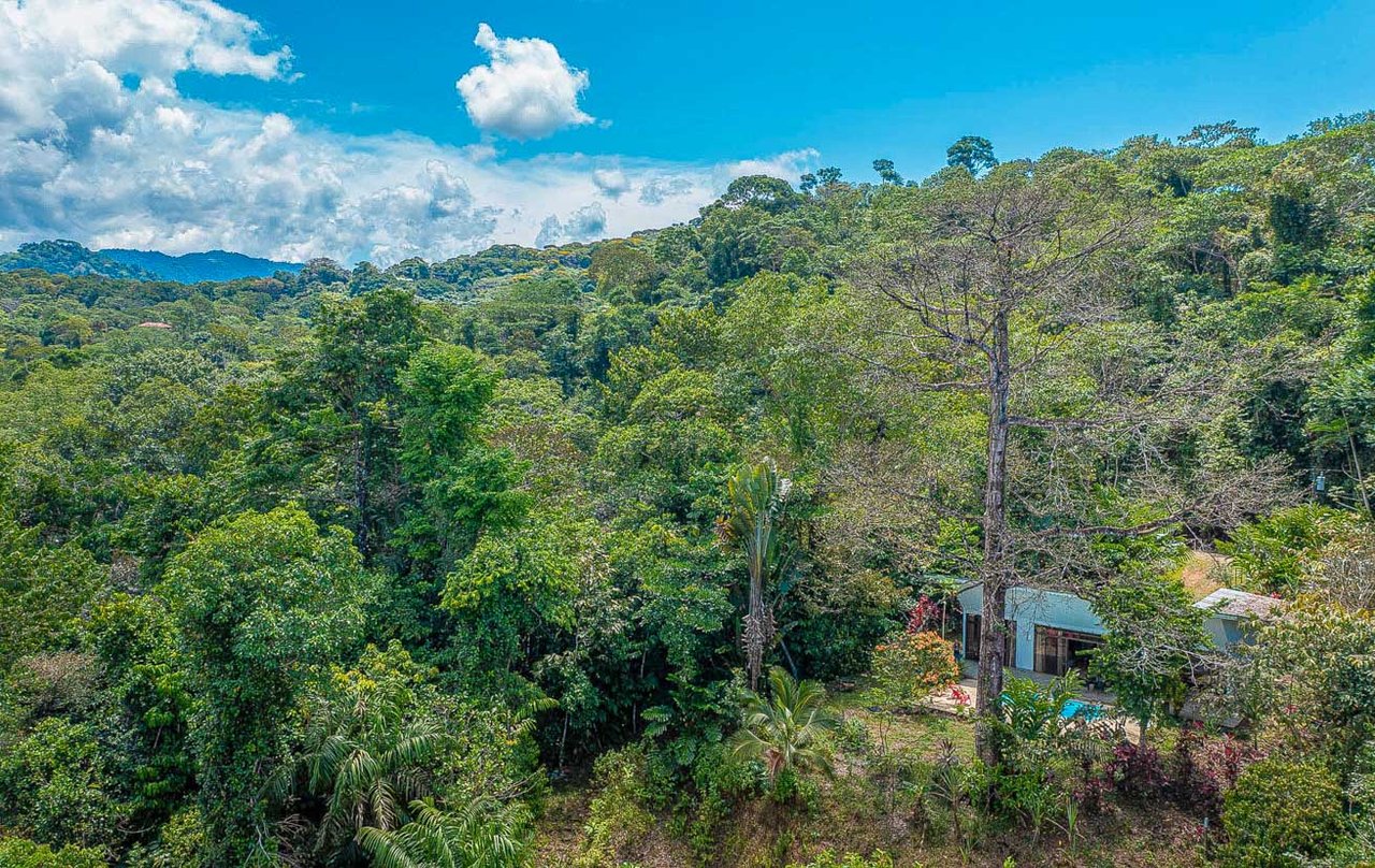 Charming 2-Bedroom Home in Ojochal, right off Finca Marañon, with stunning jungle & mountains views.