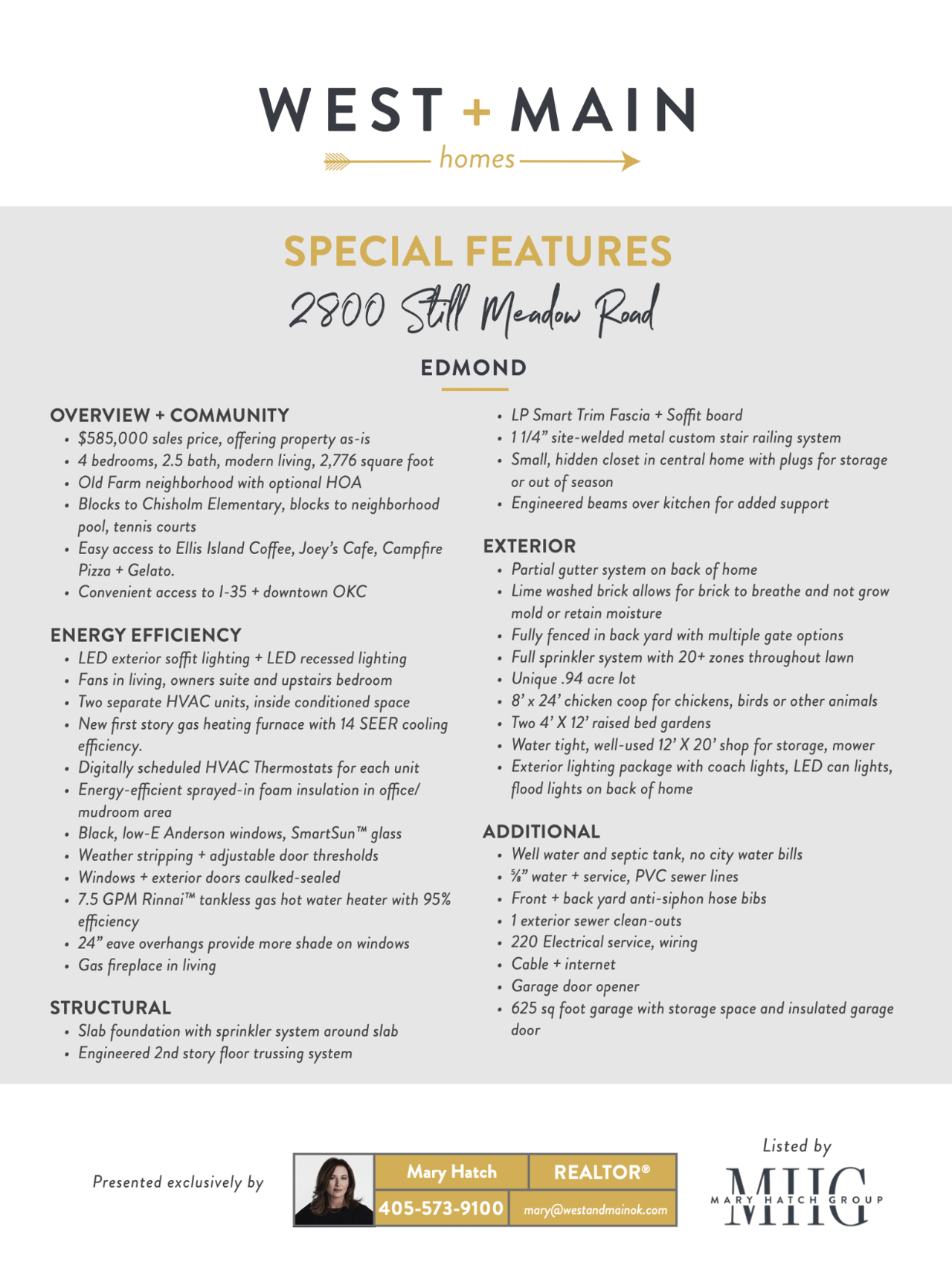 Special Features Printable