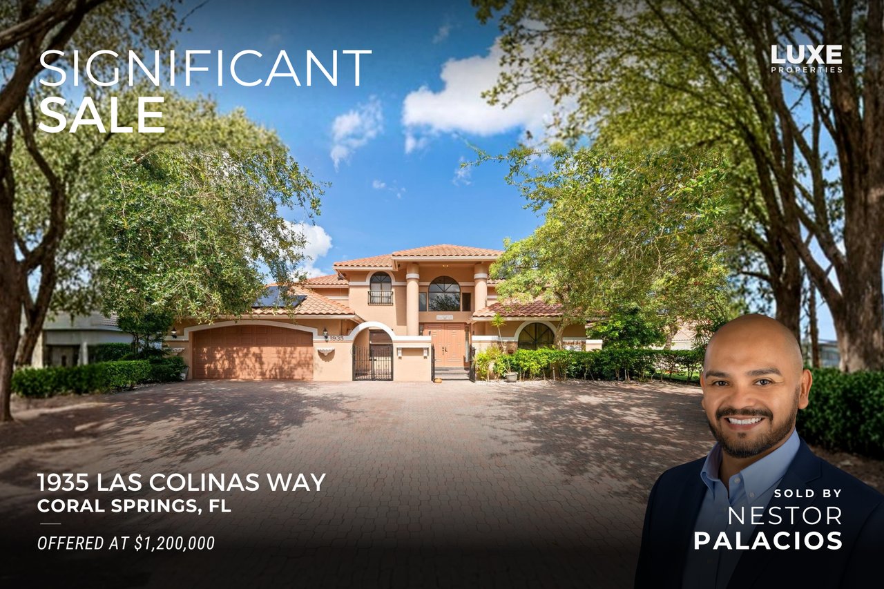 Significant Sale: 1935 Las Colinas Way, Coral Springs, FL | Recently Sold Property Coral Springs, FL