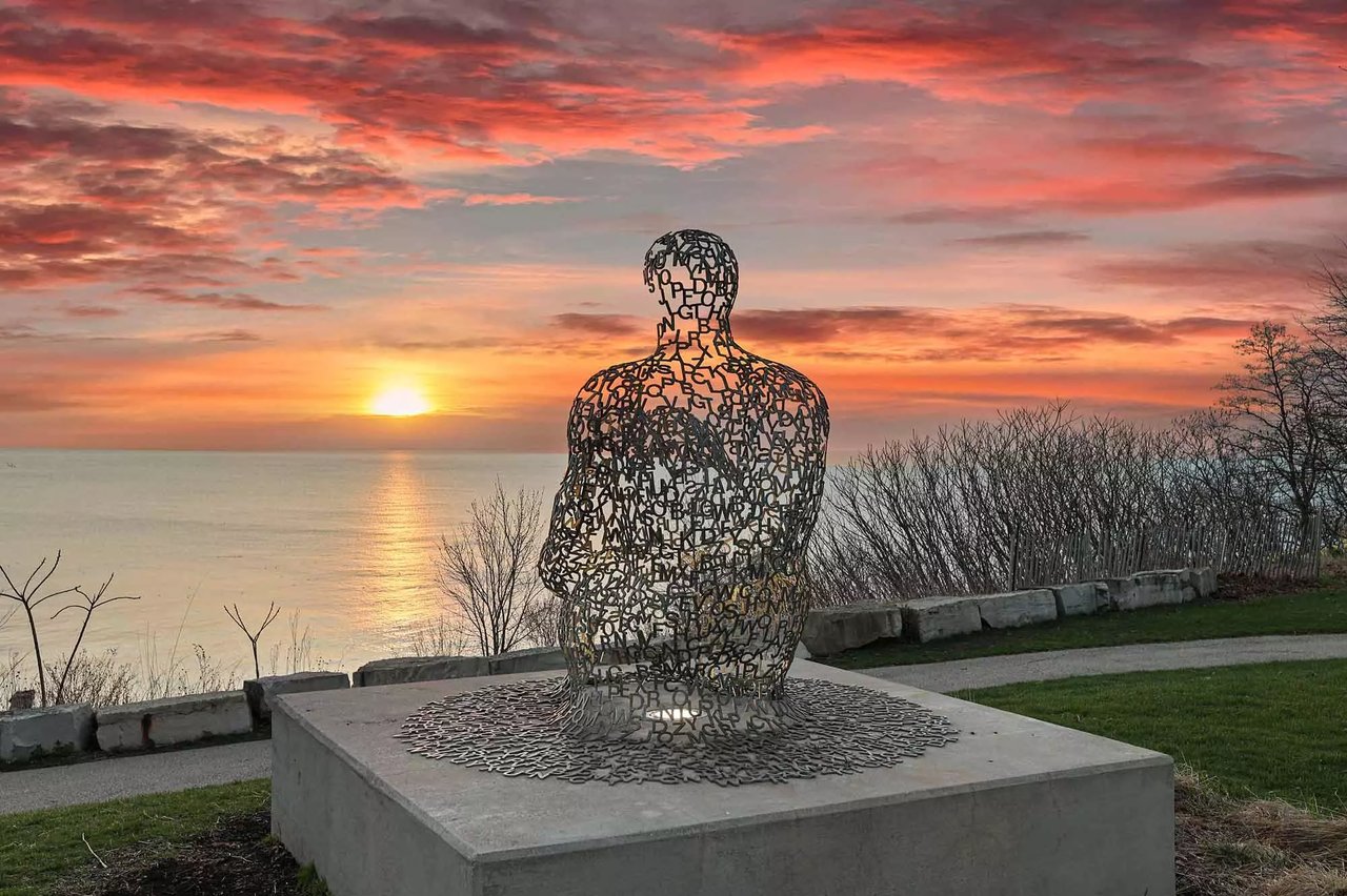 sculpture at Atwater park - shorwood