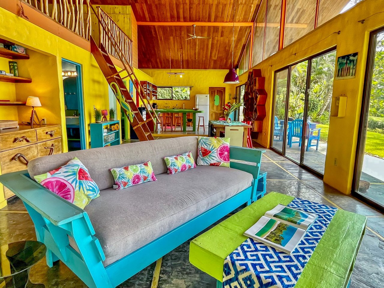 2.35 ACRES- 2 Bedroom Colorful Jungle Home With Ocean Views, Privacy, Room To Build More, Only 10 Min To Dominical!!!
