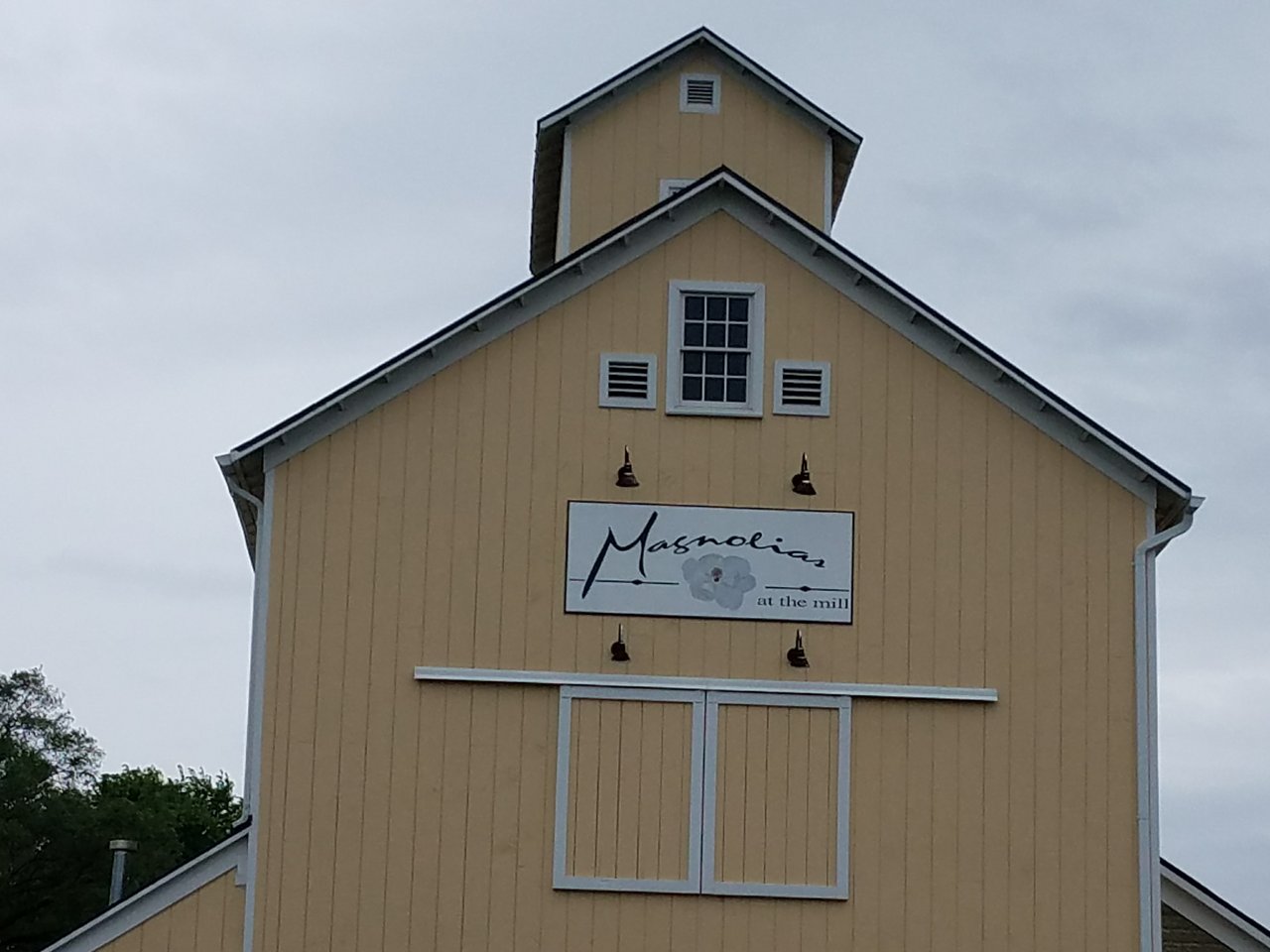 Magnolia’s at the Mill restaurant exterior in Purcellville VA, popular dining spot in Western Loudoun County near Leesburg