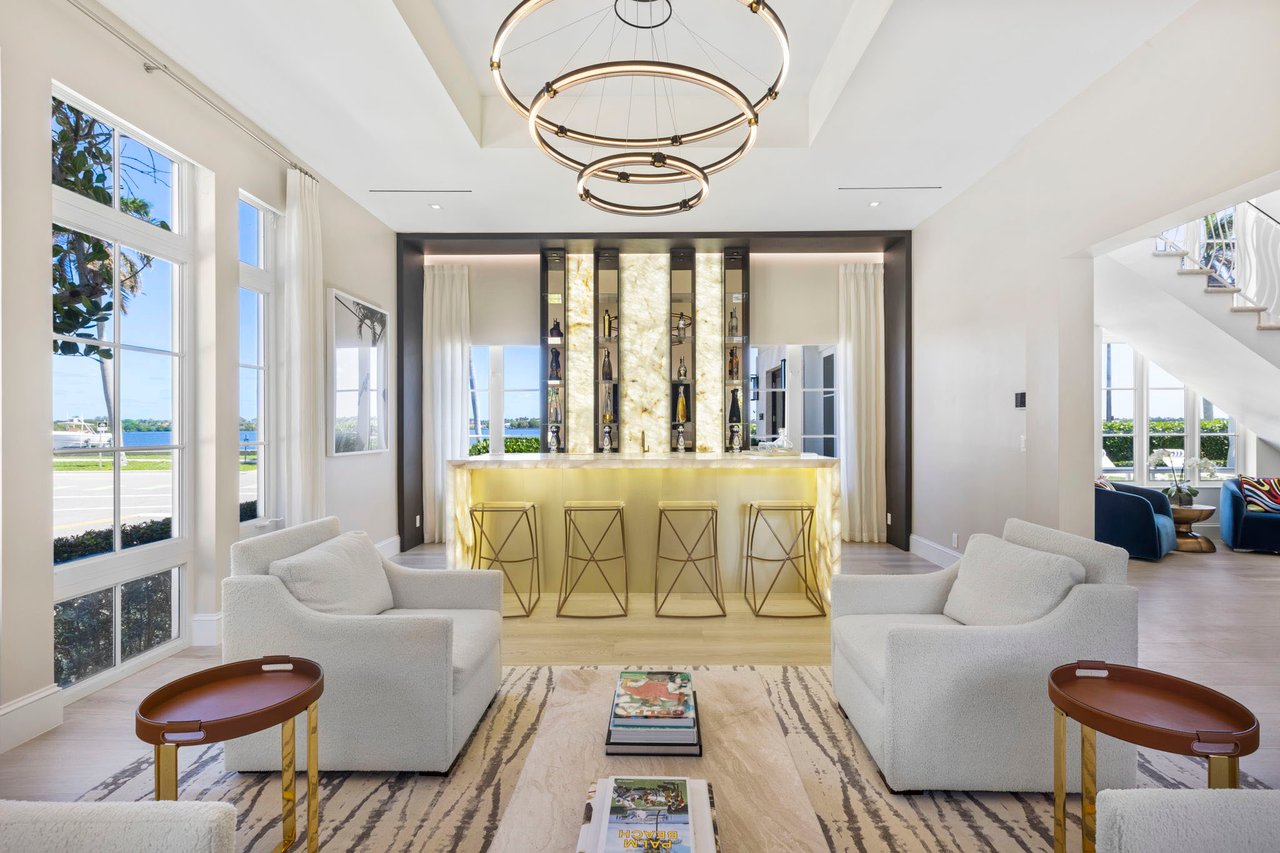 Bulgari Inspired Bar/Lounge at 5501 S Flagler Drive in West Palm Beach with views of the intracoastal waterway, billionaires row and mar-a-lago palm beach