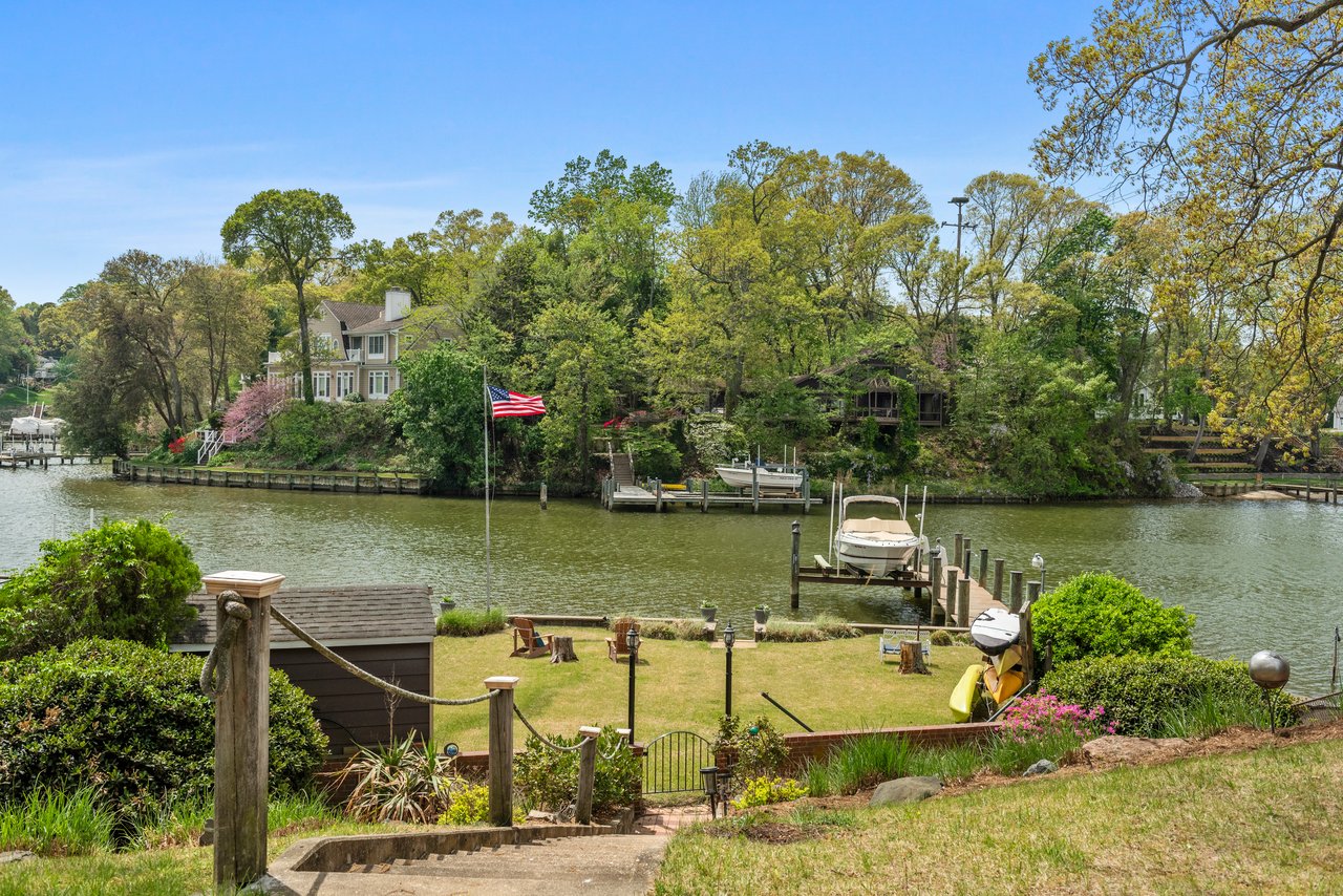 Coastal Cottage with Rare Lower Waterfront Lawn