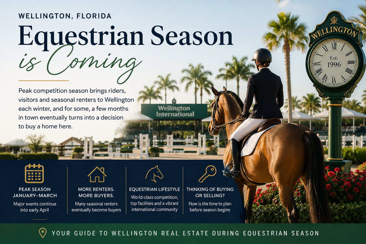 Wellington equestrian season guide with a rider, seasonal rental and buyer tips, and advice for sellers.