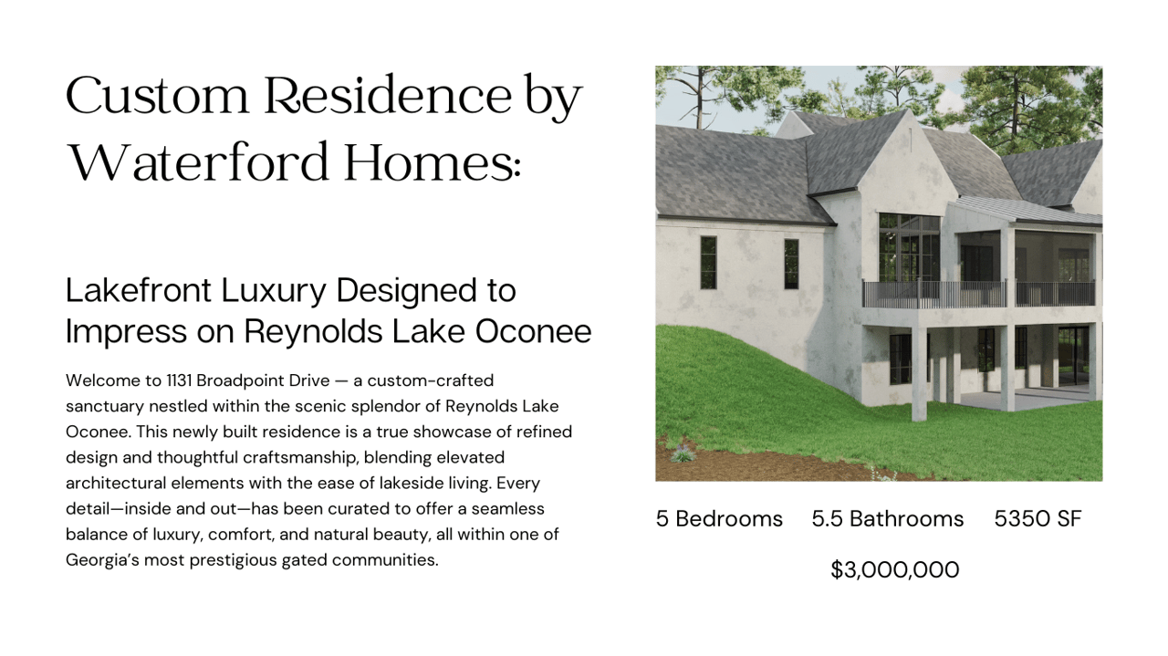 1131 Broadpoint Dr | Reynolds Lake Oconee