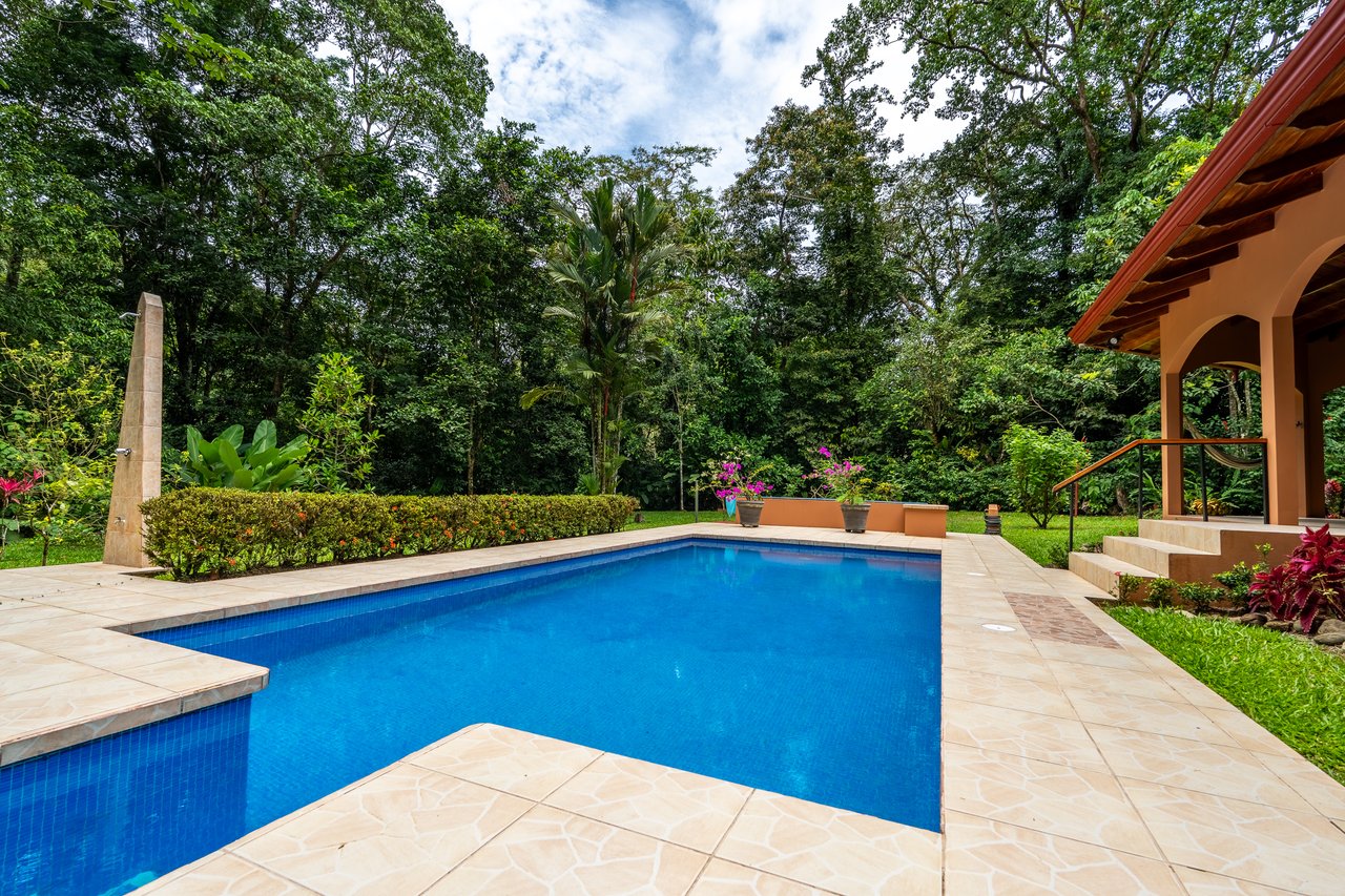 Ojochal Home for Sale with Pool, Creek & 1.6 Acres