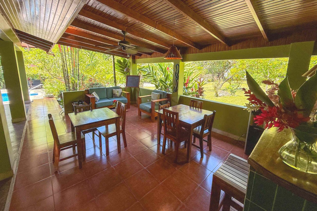  Gorgeous Jungle Hotel with 11 Beds including Owner/Manager Unit, Sparkling Pool & River Setting in Ojochal Costa Rica