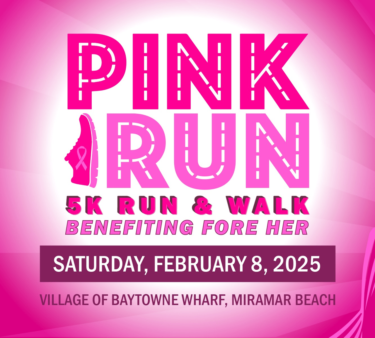 Fore Her Annual “Pink Run” 5K and Walk Set