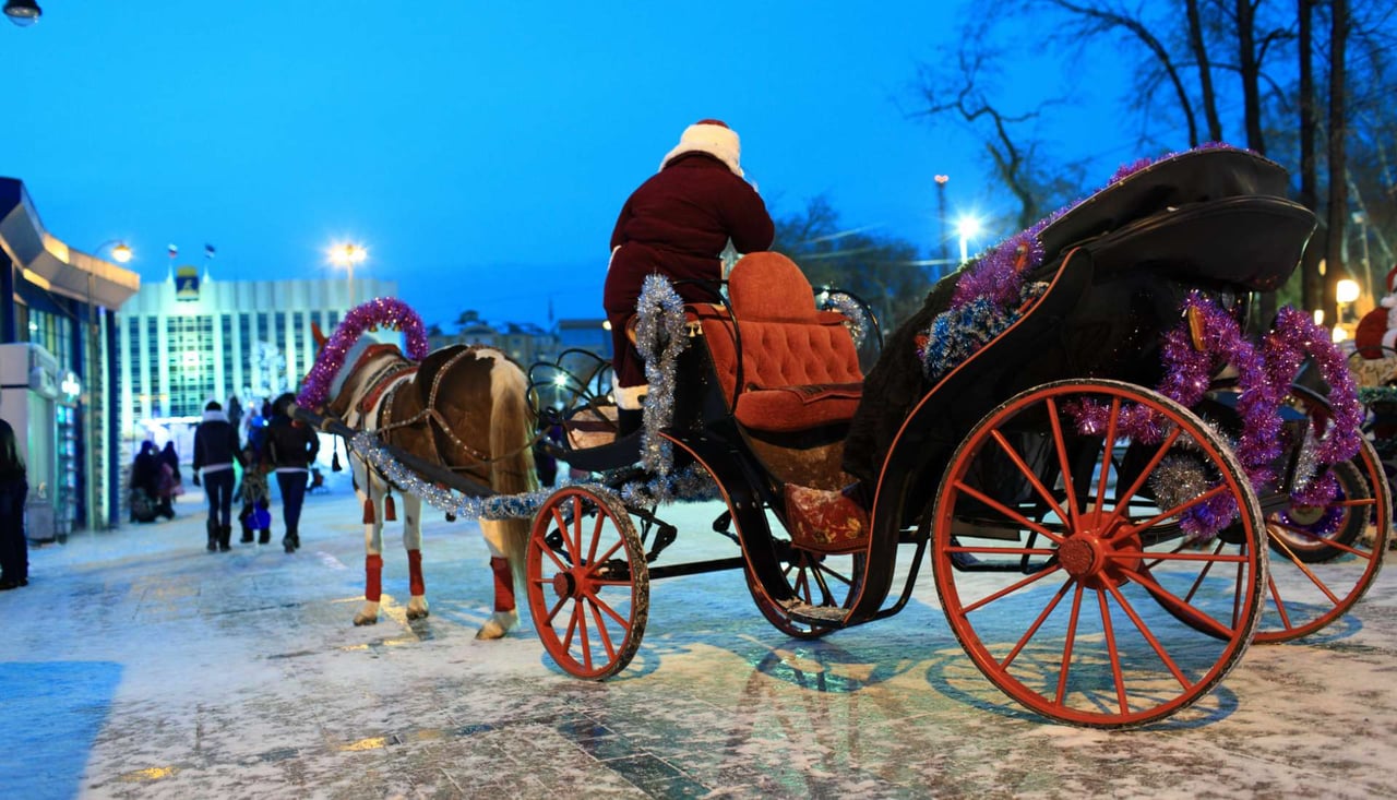 Horse-Drawn Carriage Rides and Photos With Santa Clause