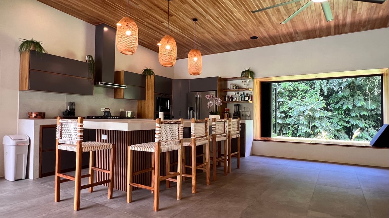Stunning New Modern Home in Ojochal – Usable Lot Surrounded by Jungle and Creeks