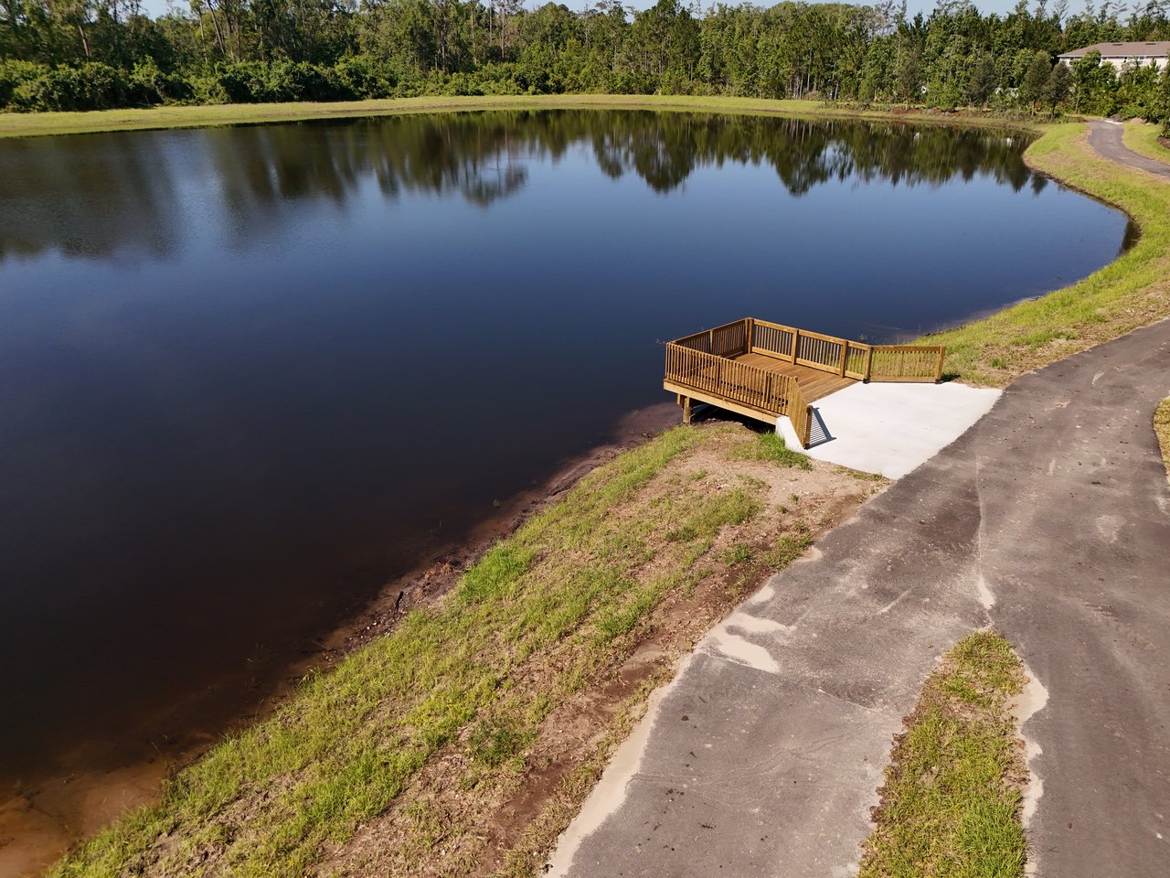 Scenic Lake and Viewing Deck in EverRange Community