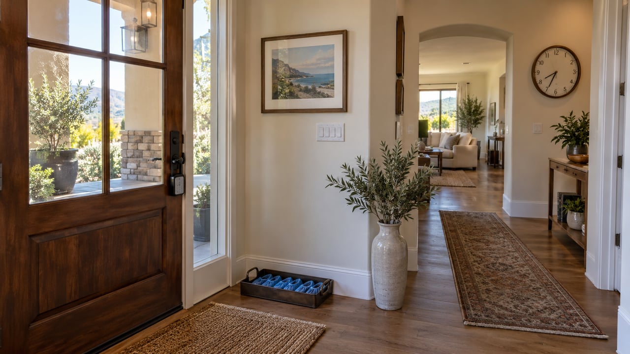 A Central Coast home's entry is prepared for the sequence of inspections, verification, and closing activities that follow an accepted offer.