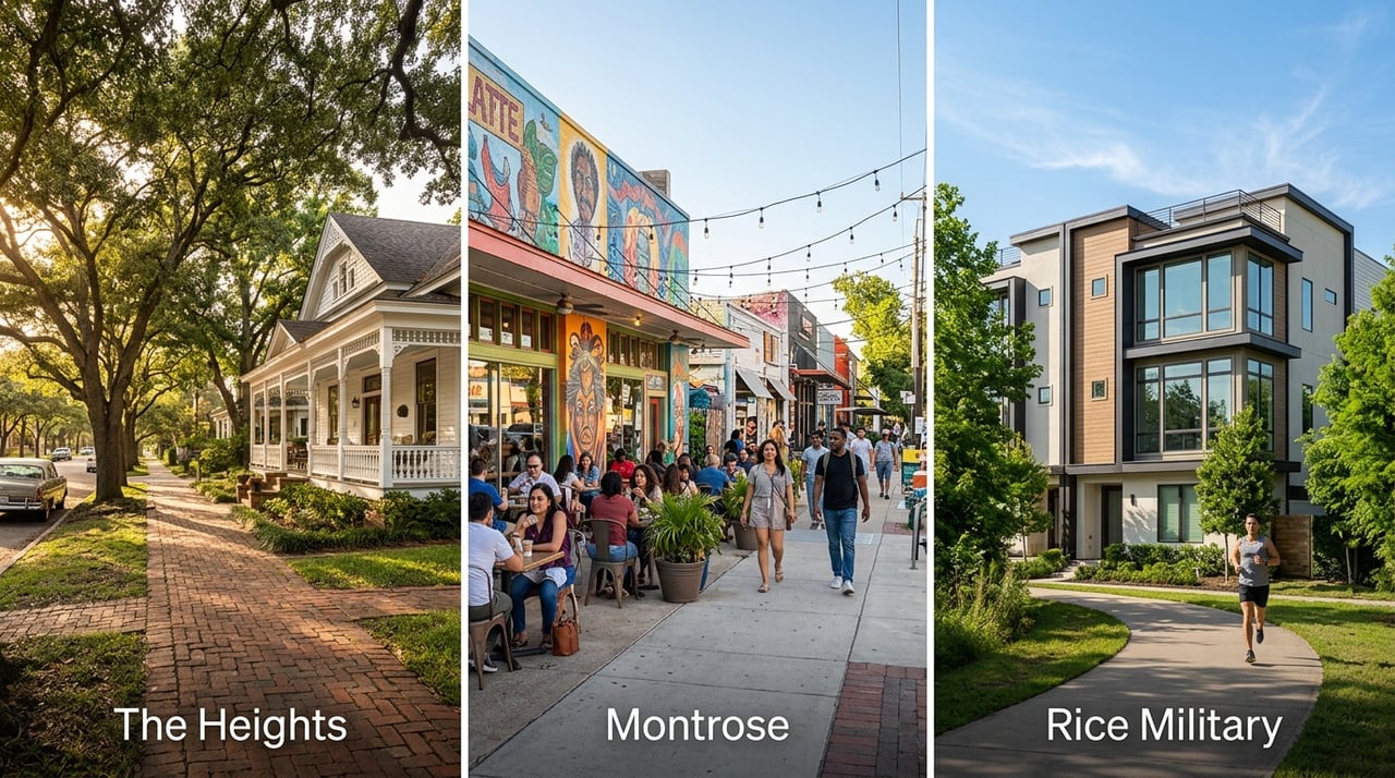 Houston Heights vs Montrose vs Rice Military: which Inner Loop neighborhood fits your life