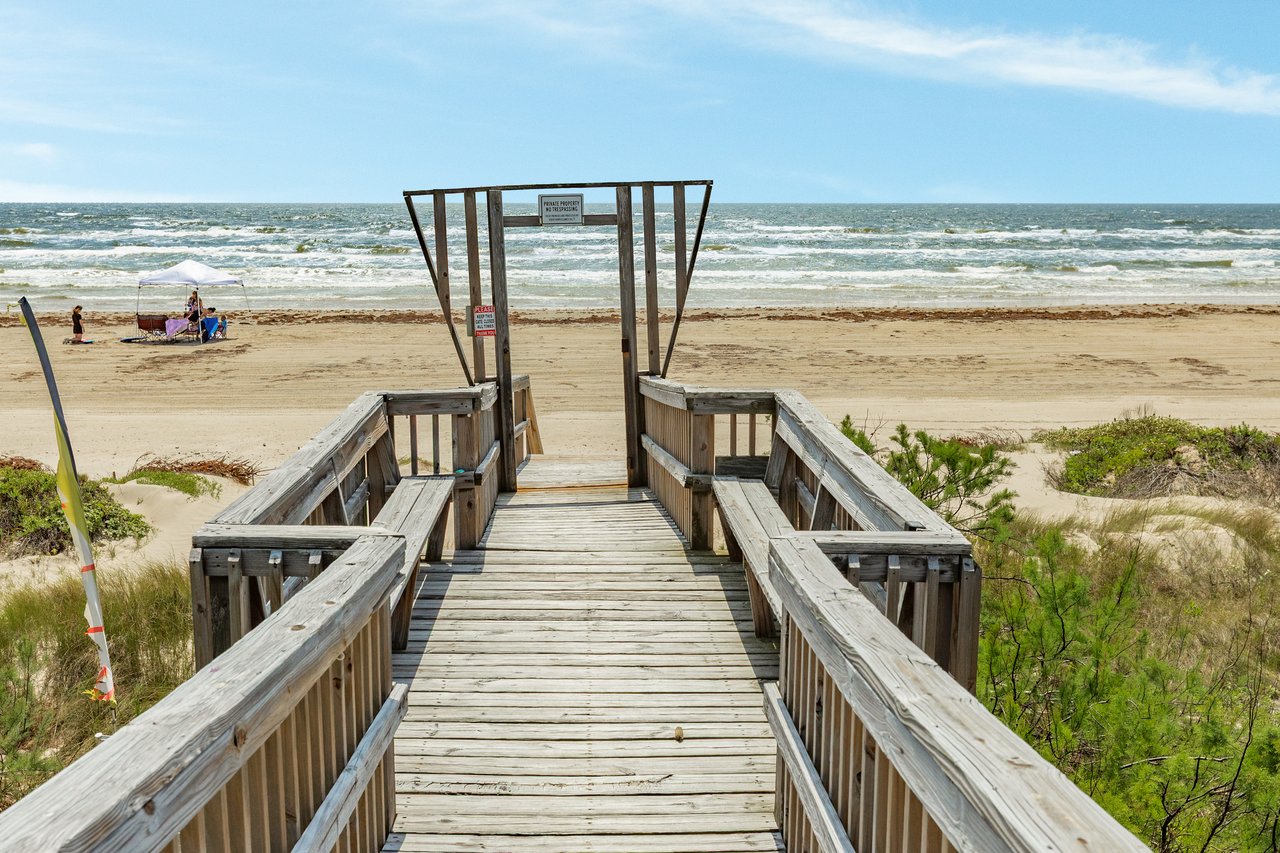 Beachfront property in Surfside Beach, TX with Gulf views and direct beach access — Carter Signature Properties.