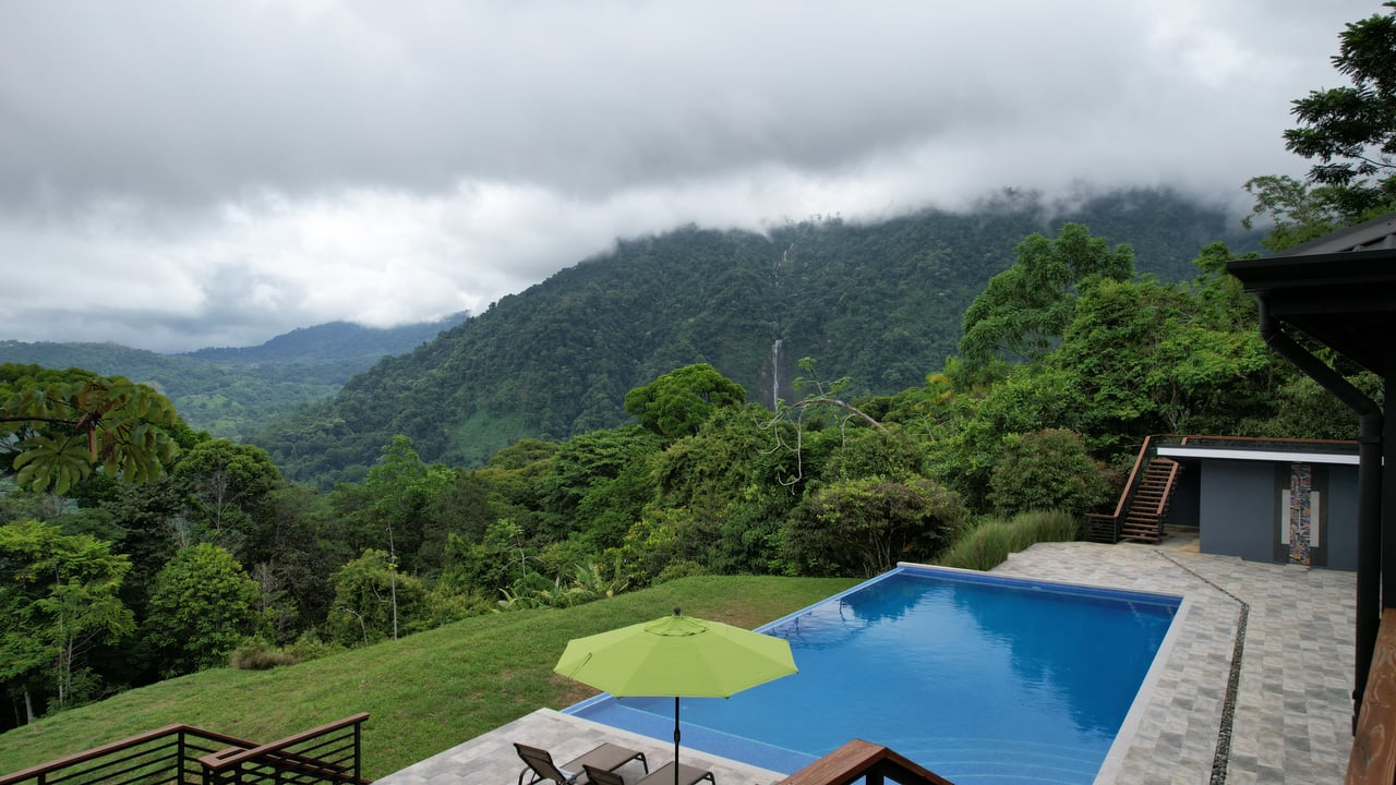 Mountain Estate with Waterfall View & Partial Ocean View, Commercial Kitchen, Gym, Massive Saltwater Pool & 4 Building Sites