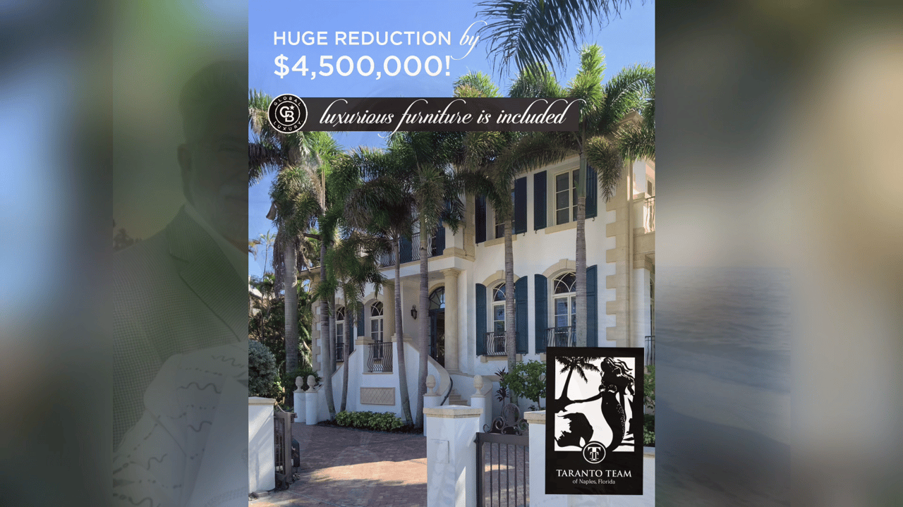 Huge Reduction by $4,500,000 Luxurious furniture is included