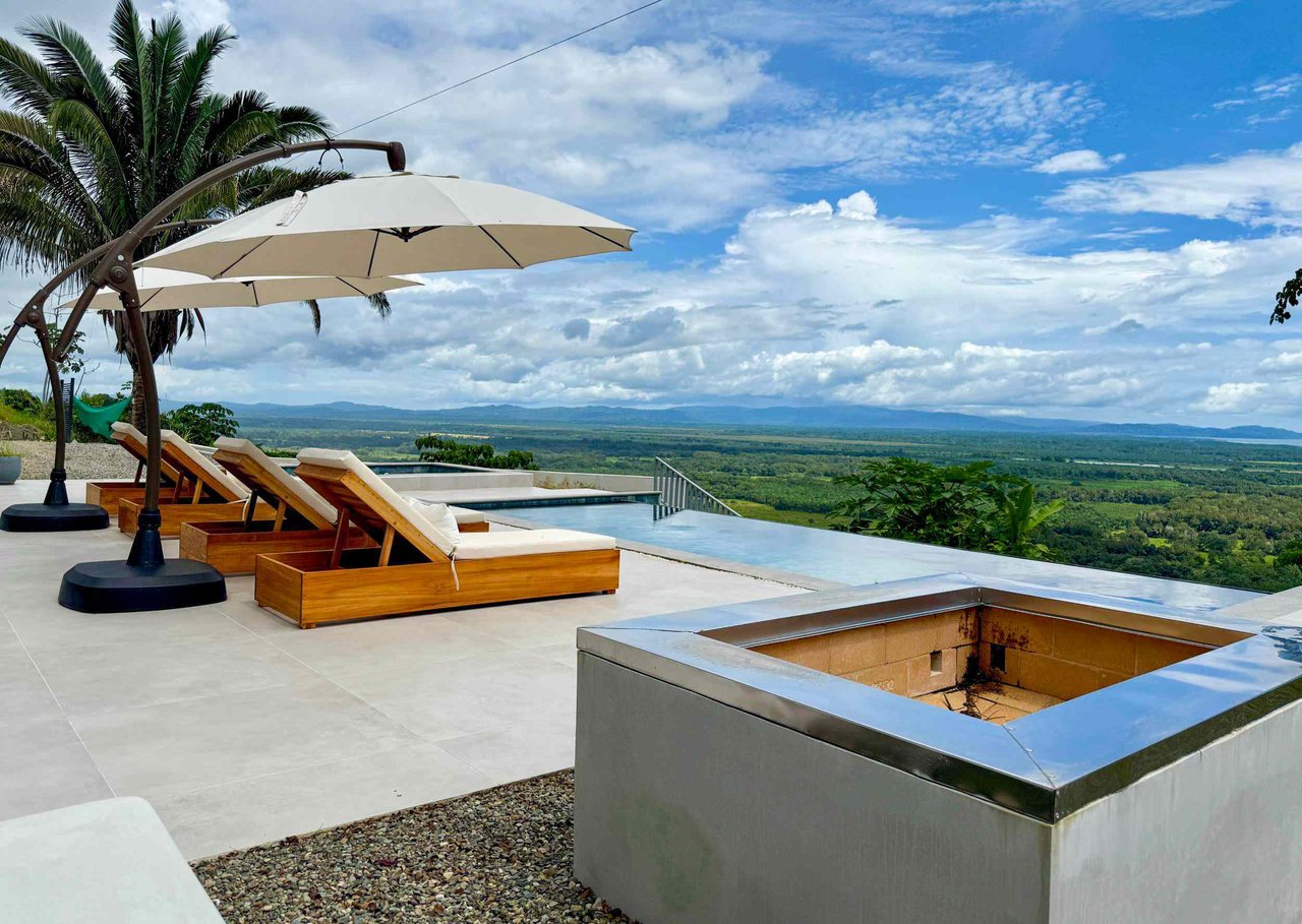 Brand New Modern Luxury 4-Bedroom Home with Pool and Incredible Panoramic Coastal & Ocean Views in Teancum at Tawal near Ojochal Costa Rica