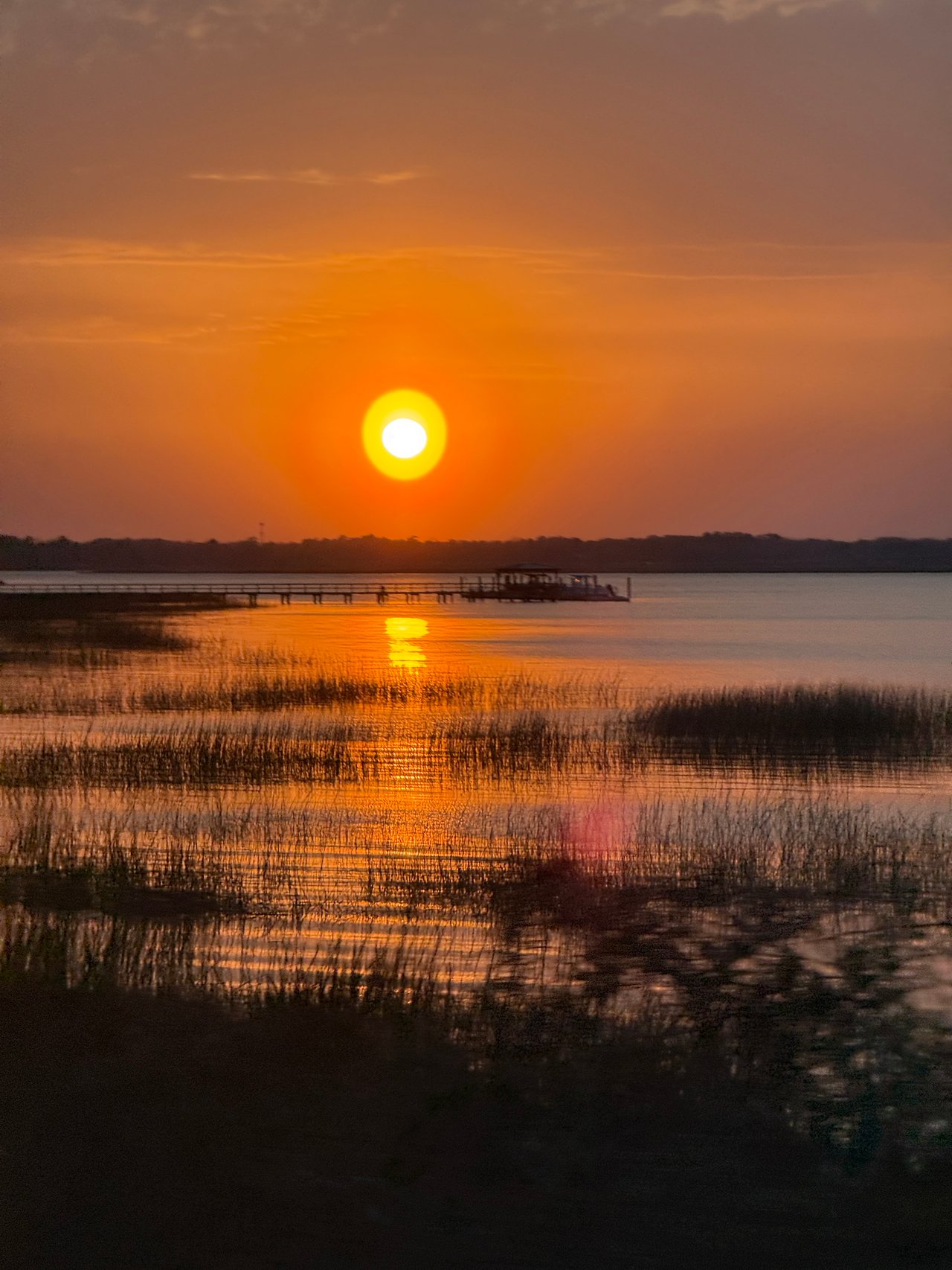 Charleston SC Sunset over the Ashley River