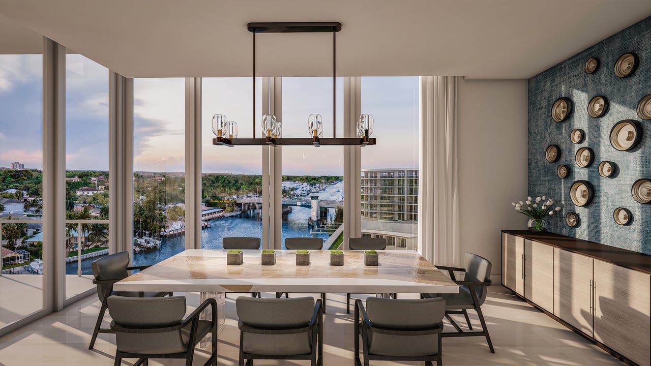 The Ritz-Carlton Palm Beach residence dining area 