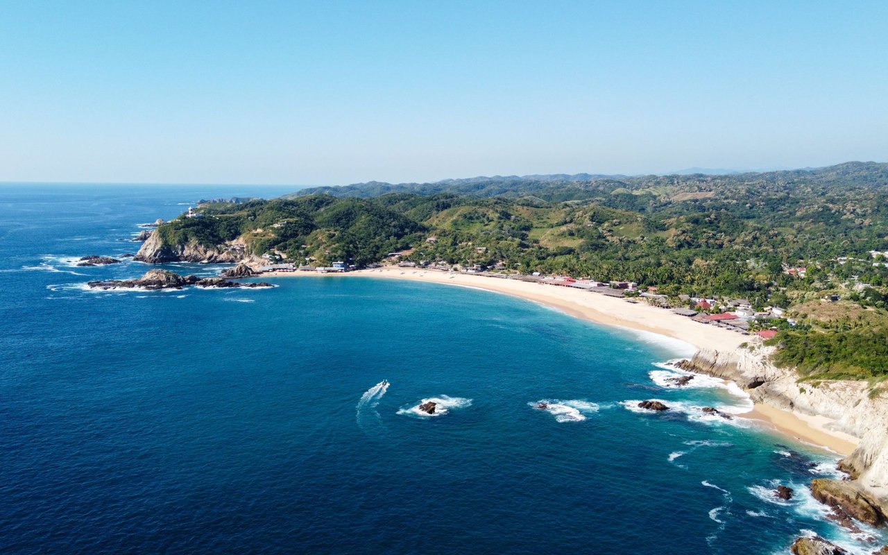 Aerial view of beach