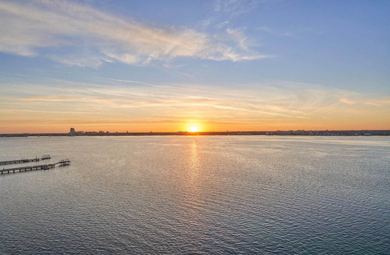 Clear skies over the Tampa Bay waterfront after a storm, highlighting the beauty of Florida's Gulf Coast.