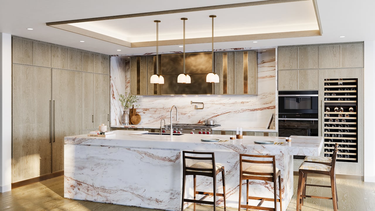 Six Fisher Island interior kitchen 