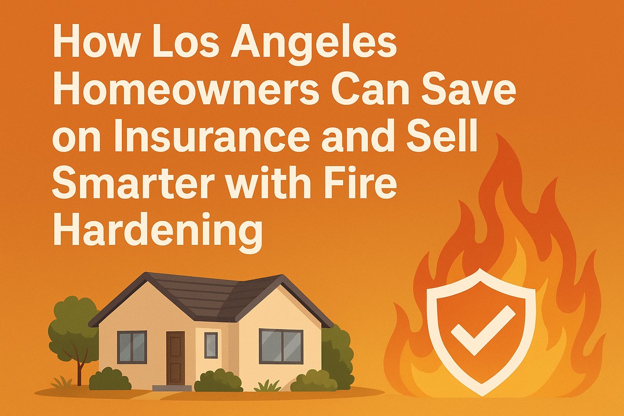 graphic showing single family home with trees and shrubs next to an open flame