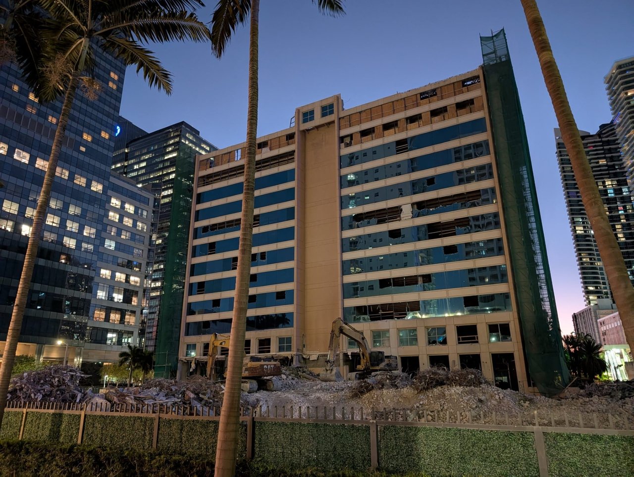 March 2025 | Photo: Demolition Underway at Brickell’s Santander Tower Site