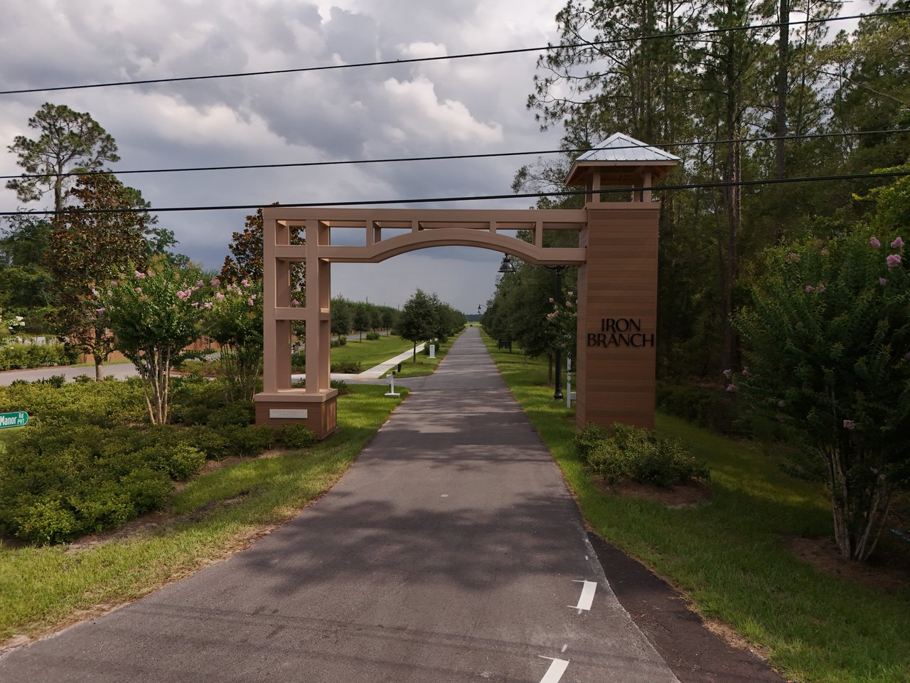 Iron Branch Community Entrance with Landscaped Gateway