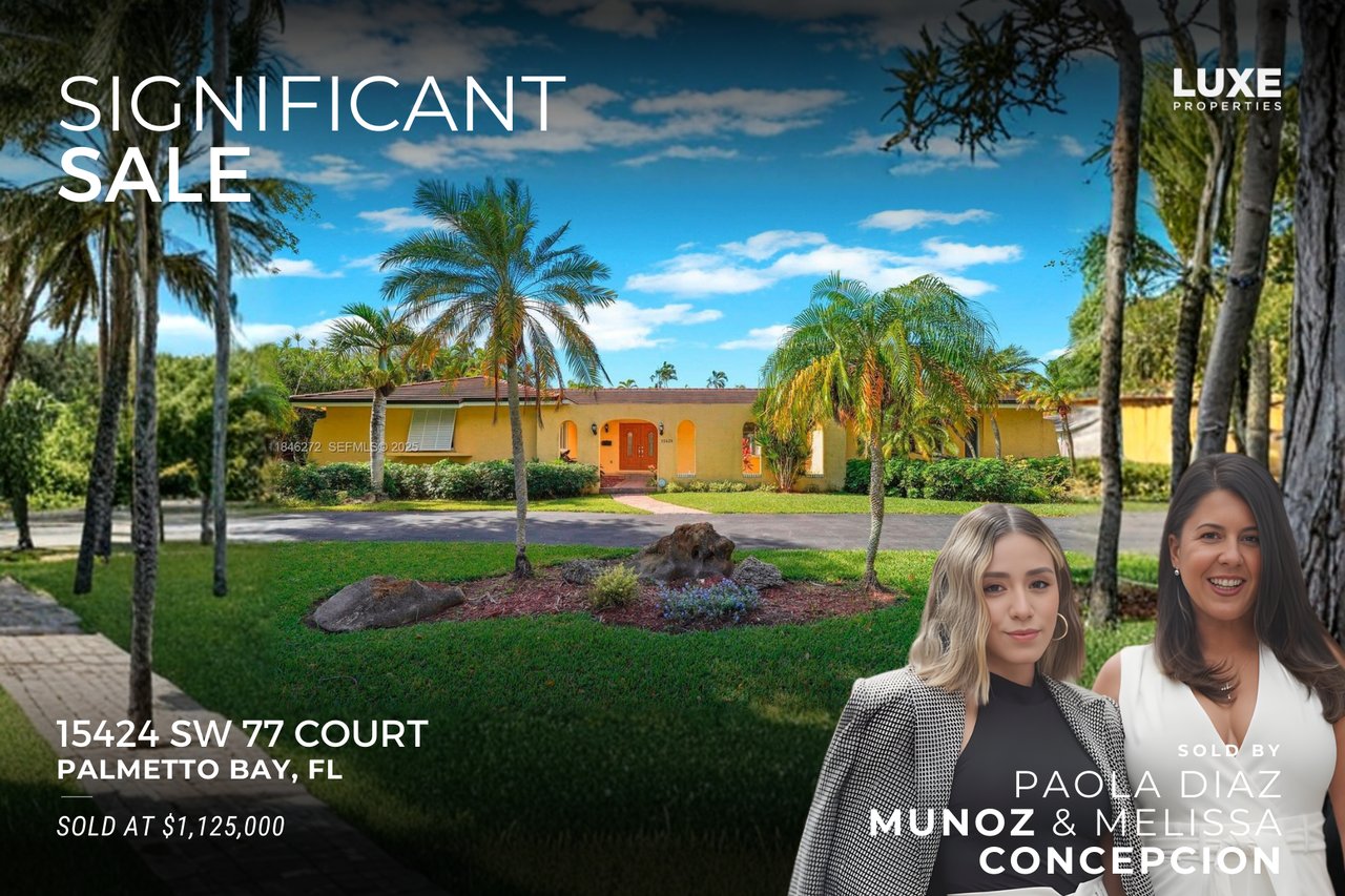 Significant Sale: 15424 SW 77 Court, Palmetto Bay, FL | Pool home in the Highly Desirable Community SOLD