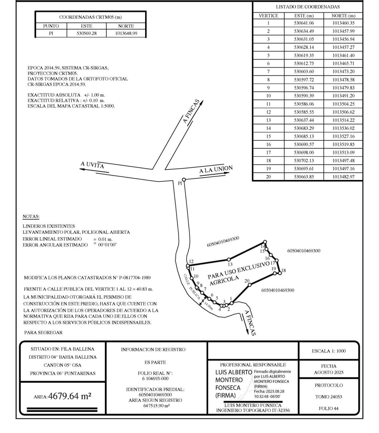 Two Ocean View Lots in Uvita – Easy Access and Large Building Sites