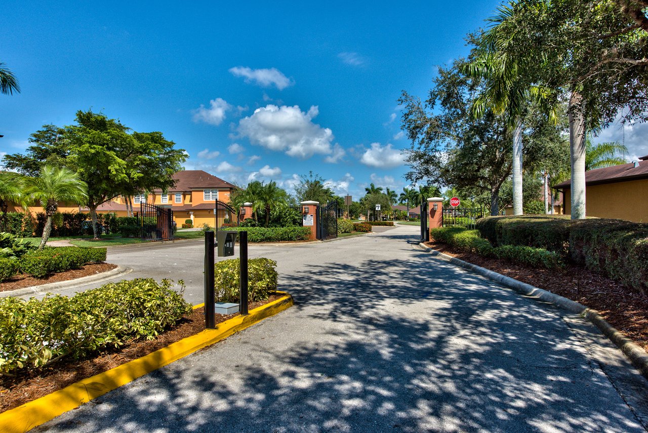 Gated entrance drive, Terra Vista, Estero, Florida